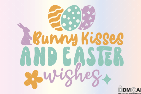 Bunny Kisses Easter Wishes Svg PNG Graphics and Print Templates Review
