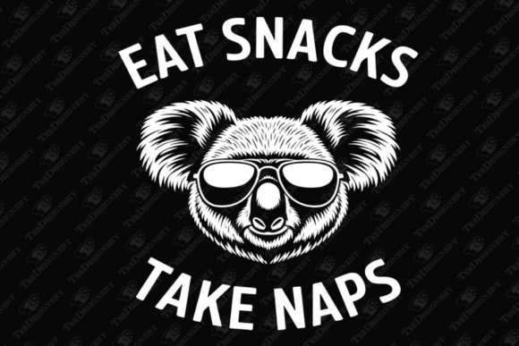 Eat Snacks Take Naps Funny Procrastinate Graphics and T-Shirt Designs