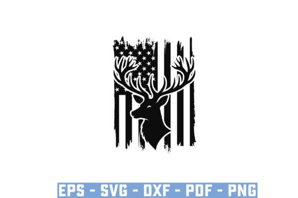 Funny Big Buck Deer Hunting American Svg Graphics and T-Shirt Designs