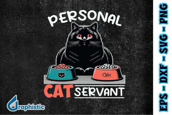 Funny Black Cat Personal Cat Servant SVG Graphics and Illustrations Review