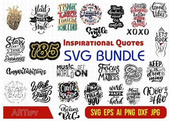 Motivational, Inspirational SVG Bundle: Graphics and Illustrations Review